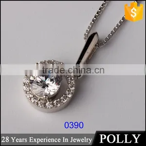 Cheap 925 Sterling Silver Pendant Necklace,Classic Silver Pendant,925 Sterling Silver Diamond Necklace thumbnail-1