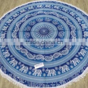 Mandala Round Beach Towel thumbnail-3