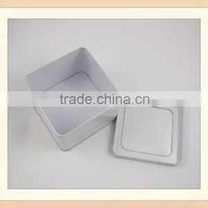 Metal Square Tin Box With Clear Top thumbnail-2