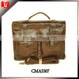 2014 Genuine Leather Men's Briefcase Business Portfolio Briefcase thumbnail-1