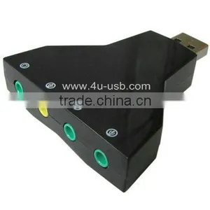 4U 2.1 Channel USB Sound Adapter (Double USB Microphone,Double USB Headset) thumbnail-1