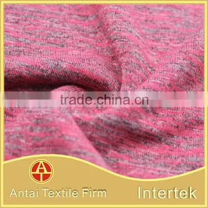 Grey Melange Polyester Viscose Spandex Jersey Fabric for Sweart Shirt thumbnail-1