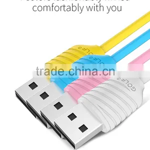 GOLF 2.1A Pineapple Series 2in1data Cable for Iphone 5/5s/6/6s/6plus 1m Quick Charge and Data Pinepple 2in1cable for Micro Phone thumbnail-3