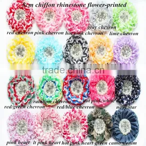 New HOT SALE!! Large Denim Lace Flower - Denim Fabric Bowknot Hair Accessories Wholesale thumbnail-3