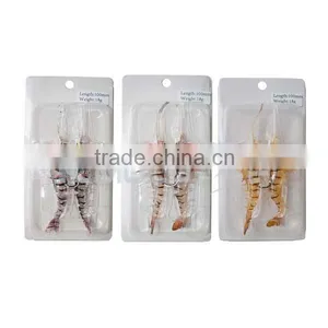 CHS007 Soft Plastic Prawn Lure for Cuttle Fish Fishing Japanese Shrimp Soft Lure thumbnail-4