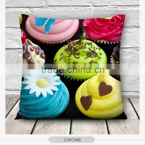 High Quality Fashion Cupcakes Design 3d Digital Print Pillowcases Fullprint Decorative Throw Pillow Covers Seat Cushion Cover thumbnail-1