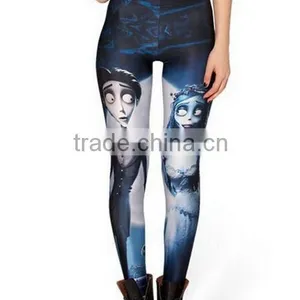 East Knitting New Space the Corpse Bride Printed Fitness Leggings Punk Rock Pants thumbnail-2