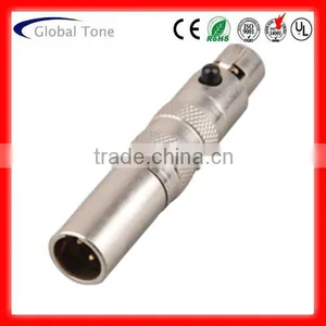 Mini XLR Male to Mini XLR Female Mic Adapter,Metal thumbnail-1