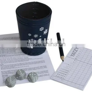 Leather Dice Game Set - Casino Accesories thumbnail-1
