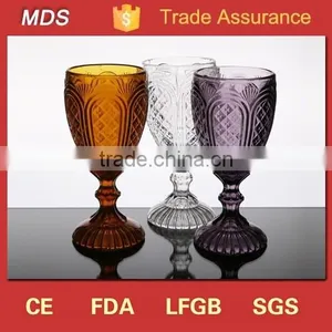 Drinkware Glass Colored Painted Types of Wine Glasses Patterns thumbnail-2