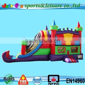 Fun House Castle Combo With Basket Ball Hoop on Inside 3N1 Combo thumbnail-1