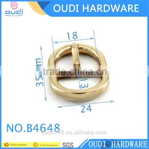 18mm Single Pin Shiny Plating Fashion Metal Accessories for Lady Belt Buckle thumbnail-2