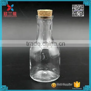 New Products 8oz 250ml Wine Round Glass Bottle With Cork Wholesales thumbnail-1