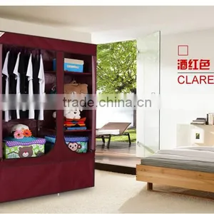 Bedroom Furniture Colorful Fabric Wardrobe thumbnail-2