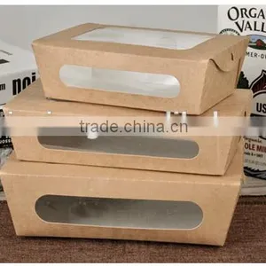 Food Packaging Kraft Salad With Window Boxes Disposable Takeaway Custom l Quality Choice thumbnail-4