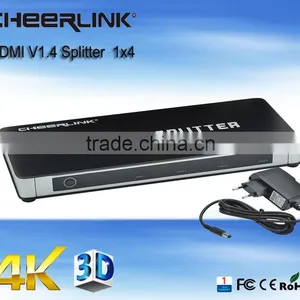 OEM UHD 2160P 4K 4-port Hdmi Splitter 1x4/ Black thumbnail-1