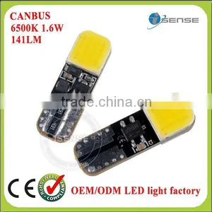 2015 Isense Factory Direct Wholesale New T10 Led Canbus Cob Dome Light Indicator Light License Plate Light thumbnail-1