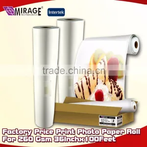 Factory Price Print Photo Paper Roll For 260 Gsm 36Inchx100Feet thumbnail-1