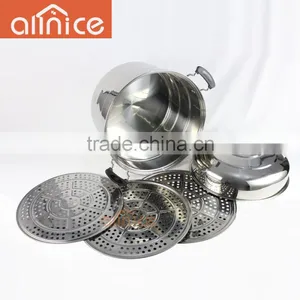 Allnice- Big Size Double Layer Stainless Steel Large Food Steamer Pot thumbnail-3