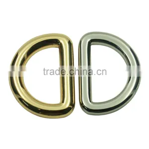 High Quality Not Jointed Metal Custom Embossed Logo Zinc Alloy d Ring for 25mm Bag Strap thumbnail-2