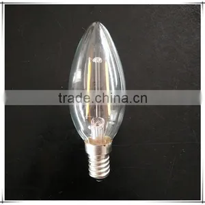 Candle C35 E14 2W LED Filament Bulb Dimmable 110V-240V thumbnail-1