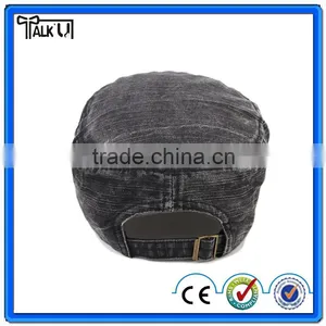 Black Washed Jean Cotton Women Military Cap Wholesale thumbnail-1