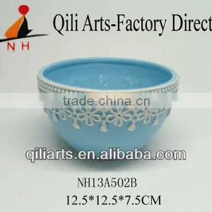Delicate Ceramic Teapot Glazed Blue thumbnail-2