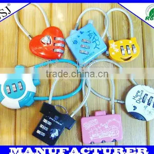 Top Sale Retractable Steel Caable Lock Combination Lock Diary thumbnail-1