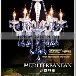 Fashion Colored Cristal Chandelier Modern Blue Glass Chandelier MDS36 L6 thumbnail-1