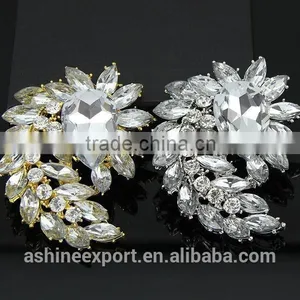 Cheap Beautiful Bridal Marquise Bulk Crystal Rhinestone Brooch/handmade Rhinestone Brooch thumbnail-3