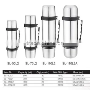 Vaccum Stainless Bottle With Two Cups SL-L2 thumbnail-1