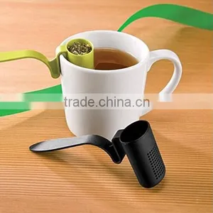 Spoon Shape Plastic Tea Infuser Strainer Herbal Spices Leaf Teaspoon Filter thumbnail-1