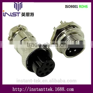INST GX12 5pin Metal Srcew Waterproof Airplug Connector thumbnail-1