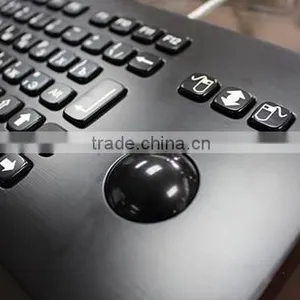 Black Titanium Industrial Keyboard Price With Track Ball thumbnail-2