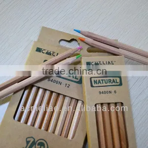 7" Standard Size Hexagonal Shape High Quality 3.0mm Color Lead Natural Wood Colored Pencil thumbnail-1