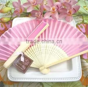 Silk Fan in Pink Color thumbnail-1