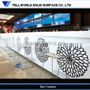 Straight Acrylic Bar Counter Modern Design thumbnail-5