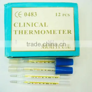 High Quality Good Price Medical Glass Mercury Armpit Clinical Thermometer DT-12L thumbnail-1