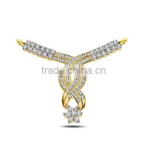Yellow Sapphire Diamond 14k Gold Necklace Fashion Necklace,diamond Jewelry thumbnail-1