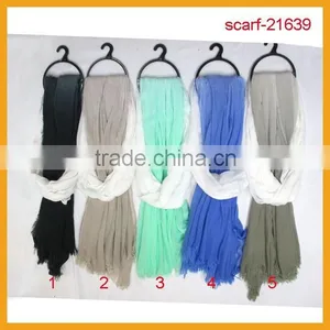 Long Scarf Design Ombre Scarf for Lady,100 Viscose Scarf thumbnail-1
