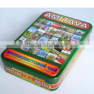 Newly Design Recyclable Square Game Tin Box/game Playing Cards Tin/tin Box for Chess thumbnail-1