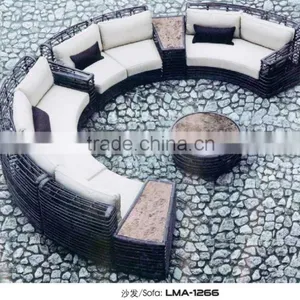 Cheap Outdoor Wicker Furniture Rattan Sofa thumbnail-1