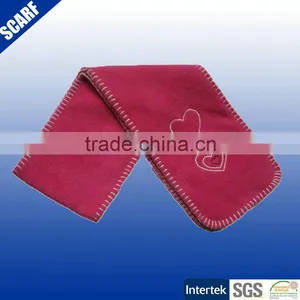 Promotional Wholesale Heart Pattern Printed Winter Polyester Fleece Scarf thumbnail-1