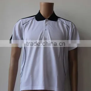 Sports Wear Fabric 100% Polyester White Fast Dry Polo Shirt Polo t Shirt China Factory thumbnail-1