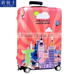 Fashion Custom Printing Polyester Spandex Luggage Cover Trolley Bag Protective Cover thumbnail-4