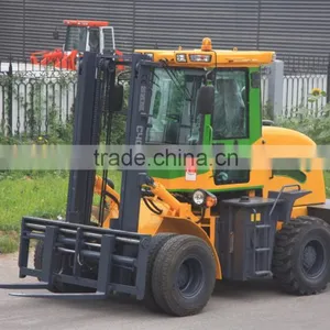 CHINA TOP Brand New Terrian Forklift C4000 With Chinese Engine thumbnail-1