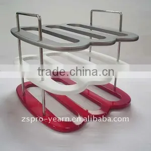 Stylish 3 Tiers Coloful Wine Rack With Holes for Bottle Storage thumbnail-1