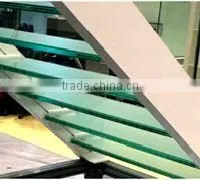 Stair Glass Laminated Glass, Anti Slip Ceramic Frit Glass, Safety Glass thumbnail-1