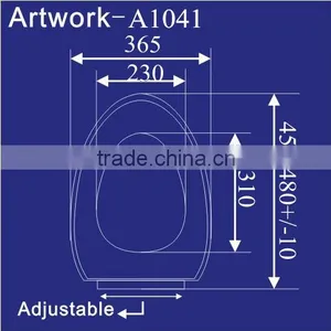 1041 Toilet Lids; Good Quality to Canada Elongated Toilet Seat Covers White PP thumbnail-2