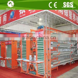 H Type Battery Automatic Egg Layer Chicken Cages/coops With PP Belt Manure Removal System thumbnail-2